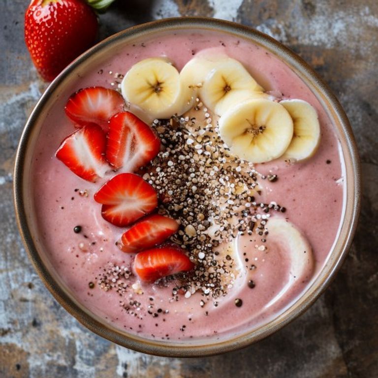 Çilekli Muzlu Smoothie Bowl