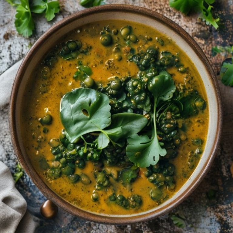 Ispanaklı Yeşil Mercimek Köri