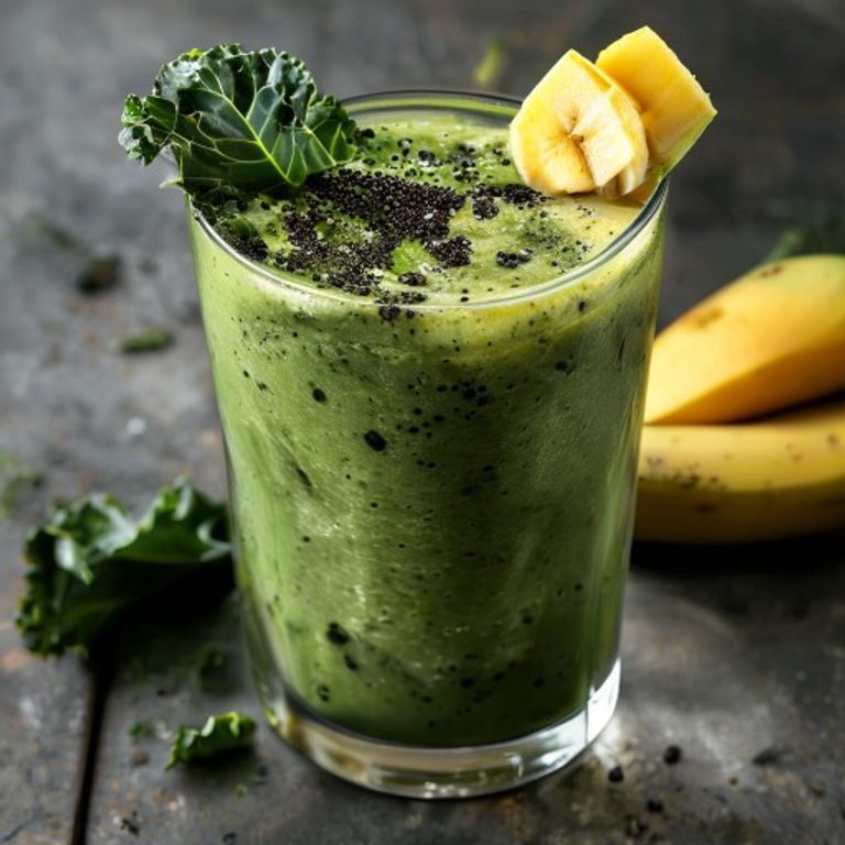 Kara Lahanalı Yeşil Protein Smoothie
