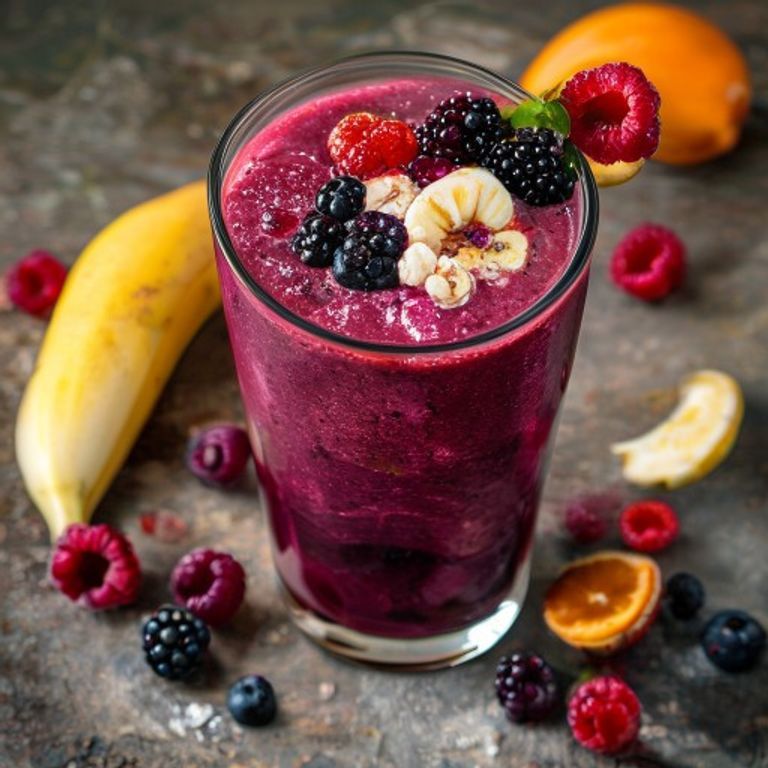 Pancarlı Kırmızı Orman Meyveli Smoothie