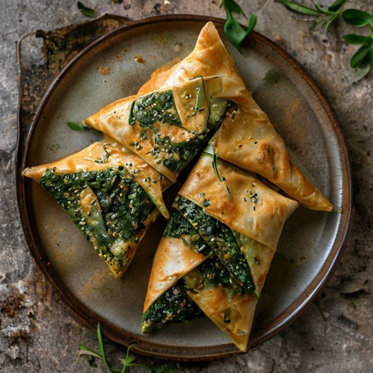 Vegan Ispanaklı Muska Böreği