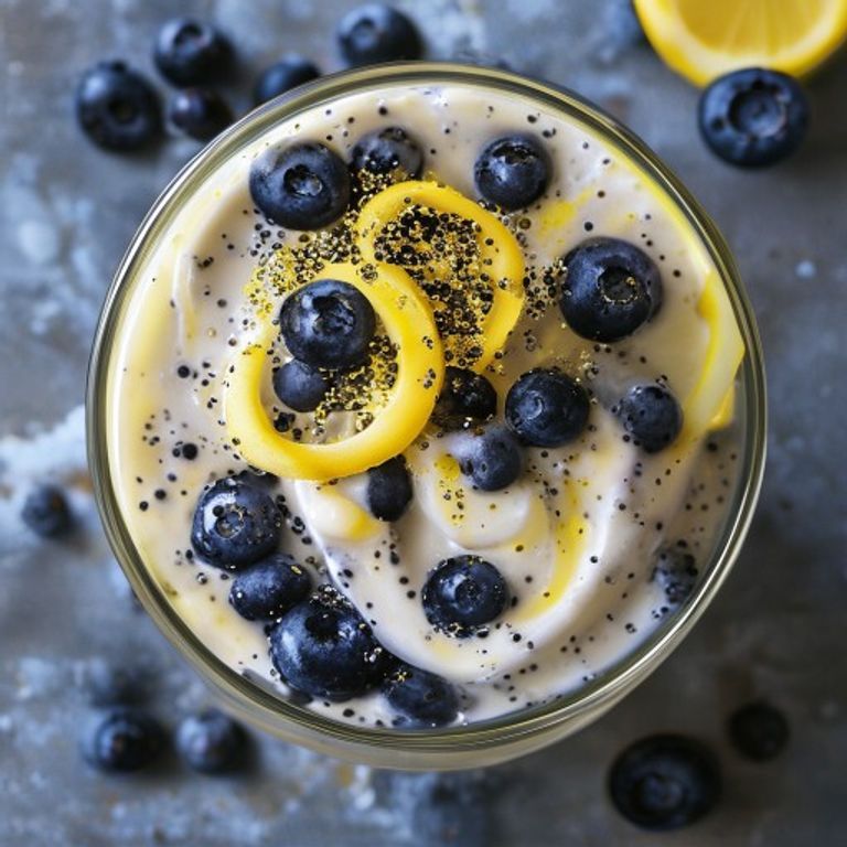 Yaban Mersinli Limonlu Chia Pudingi
