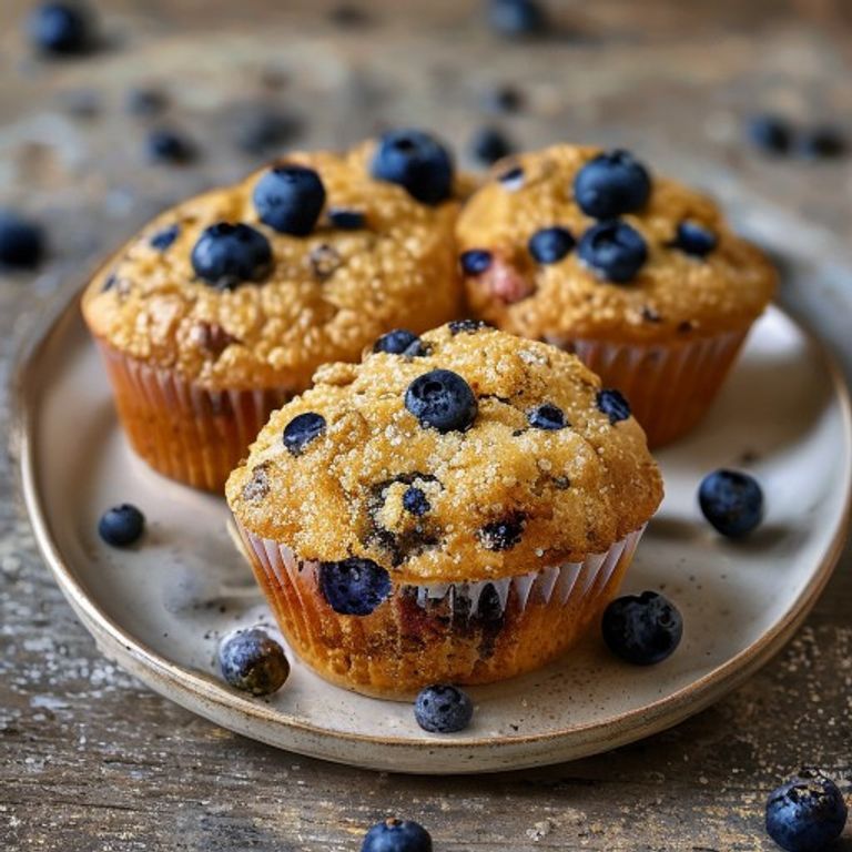 Yaban Mersinli Vegan Kahvaltı Muffin