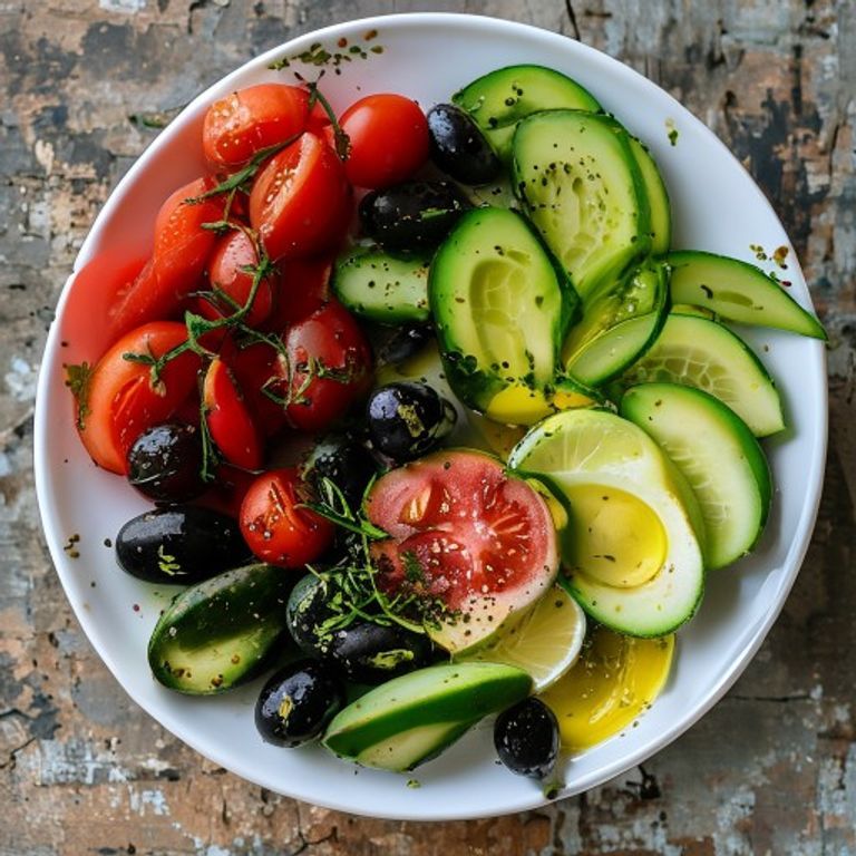 Zeytinli Domatesli Kahvaltı Tabağı
