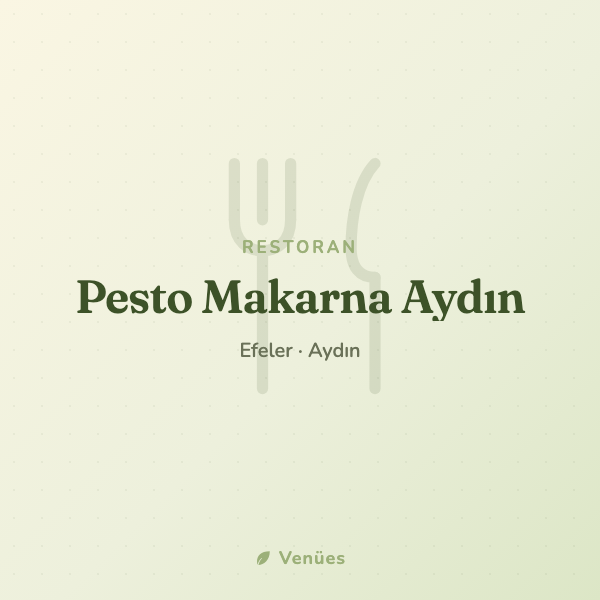 Pesto Makarna Aydın 2